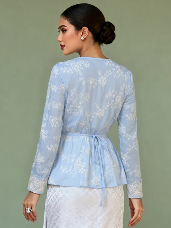 1112c8fa-018d-486c-9cfc-8c67140a6683.jpg Light Blue Lace Embroidered Kebaya Top