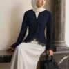 45d4e366-a7fa-4b87-8cc7-331e3c270801.jpg Navy Blue Lace Trim Kebaya Blazer