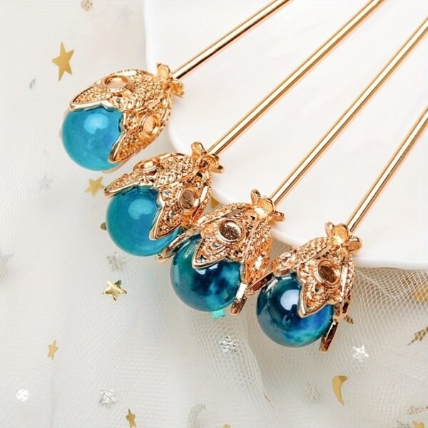 49bef1cec2b1a246282876be012409d4.jpg Vintage Golden Daisy Hairpin