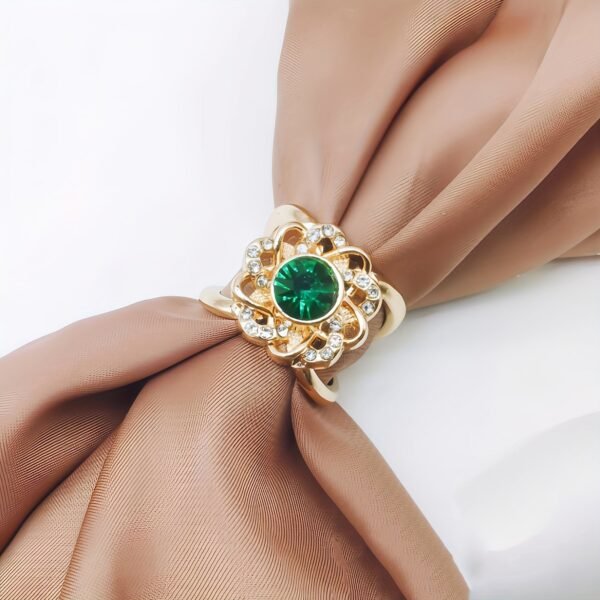 52088e8d-8026-41c8-941b-d21dee9f2cd6.jpg Dark Green Rhinestone Bow Hijab Buckle