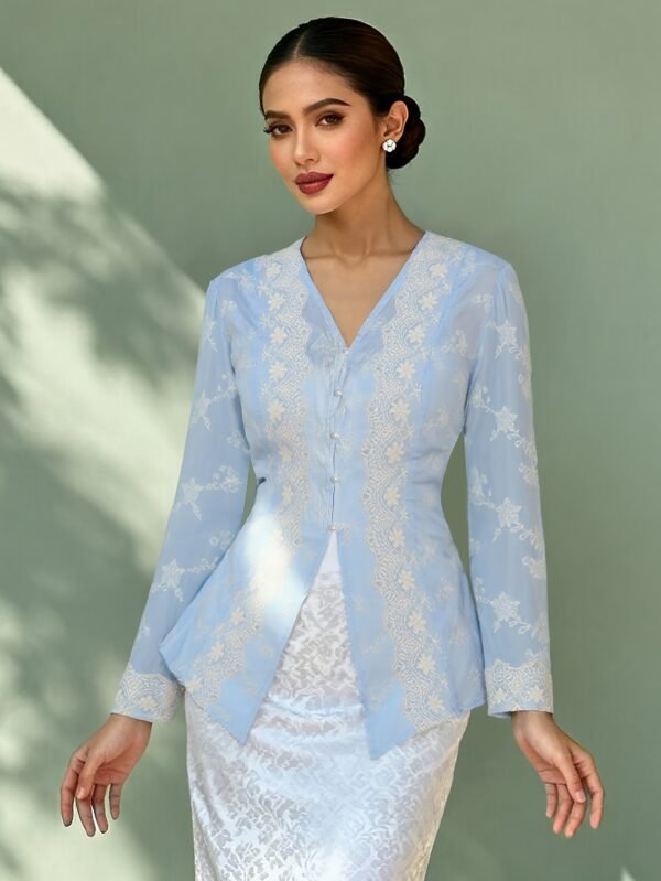62a8bc9d-b1a8-4e3d-9fbb-a3dc9c077903.jpg Light Blue Lace Embroidered Kebaya Top