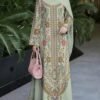 6d9869dac7f74bf3b2f91b207503b8e5-goods.jpeg Pea Green Floral Embroidered Abaya