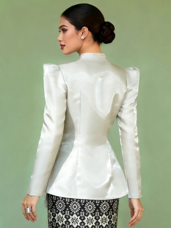 Embroidered Satin Kebaya Top