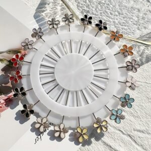 20-Piece Floral Hijab Pin & Brooch Set