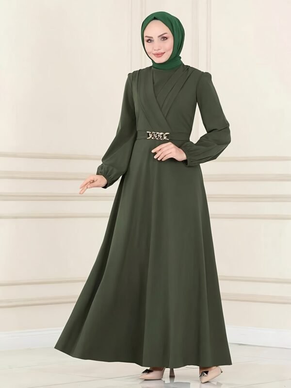 ef093d91-bcf8-403c-9373-4704db31b302.jpg Chic Belted Long Sleeve Abaya