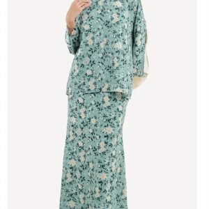 f324ec5c-5031-4ec4-829b-34d28903677a.jpg Mineral Green Floral Baju Kurung Set