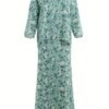 fa296696-c372-4af1-b3da-8c0a662949c2.jpg Mineral Green Floral Baju Kurung Set